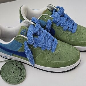 Green and Blue Nike Airforce1's 06 Sneakers